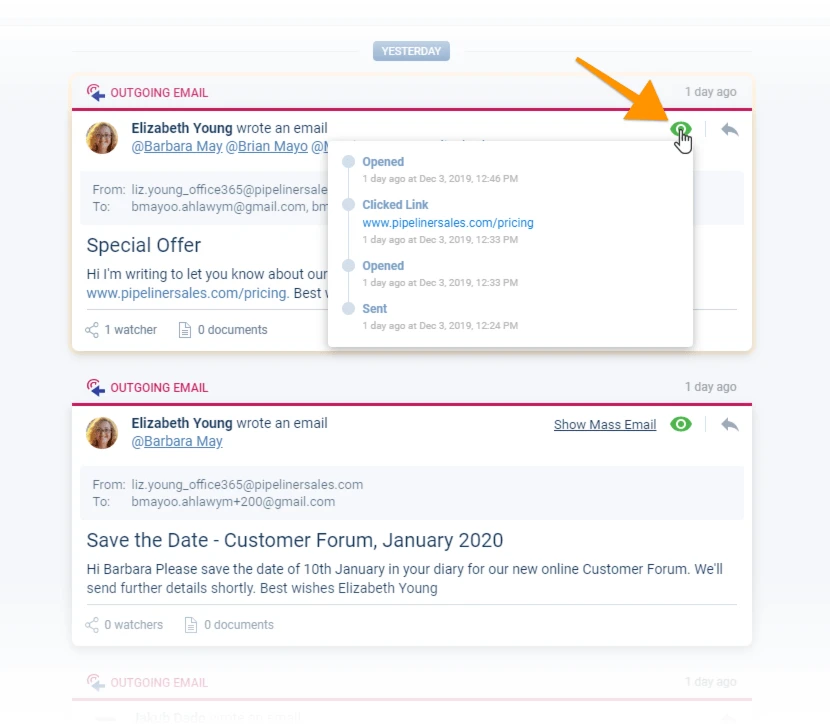 Coevera CRM screenshot