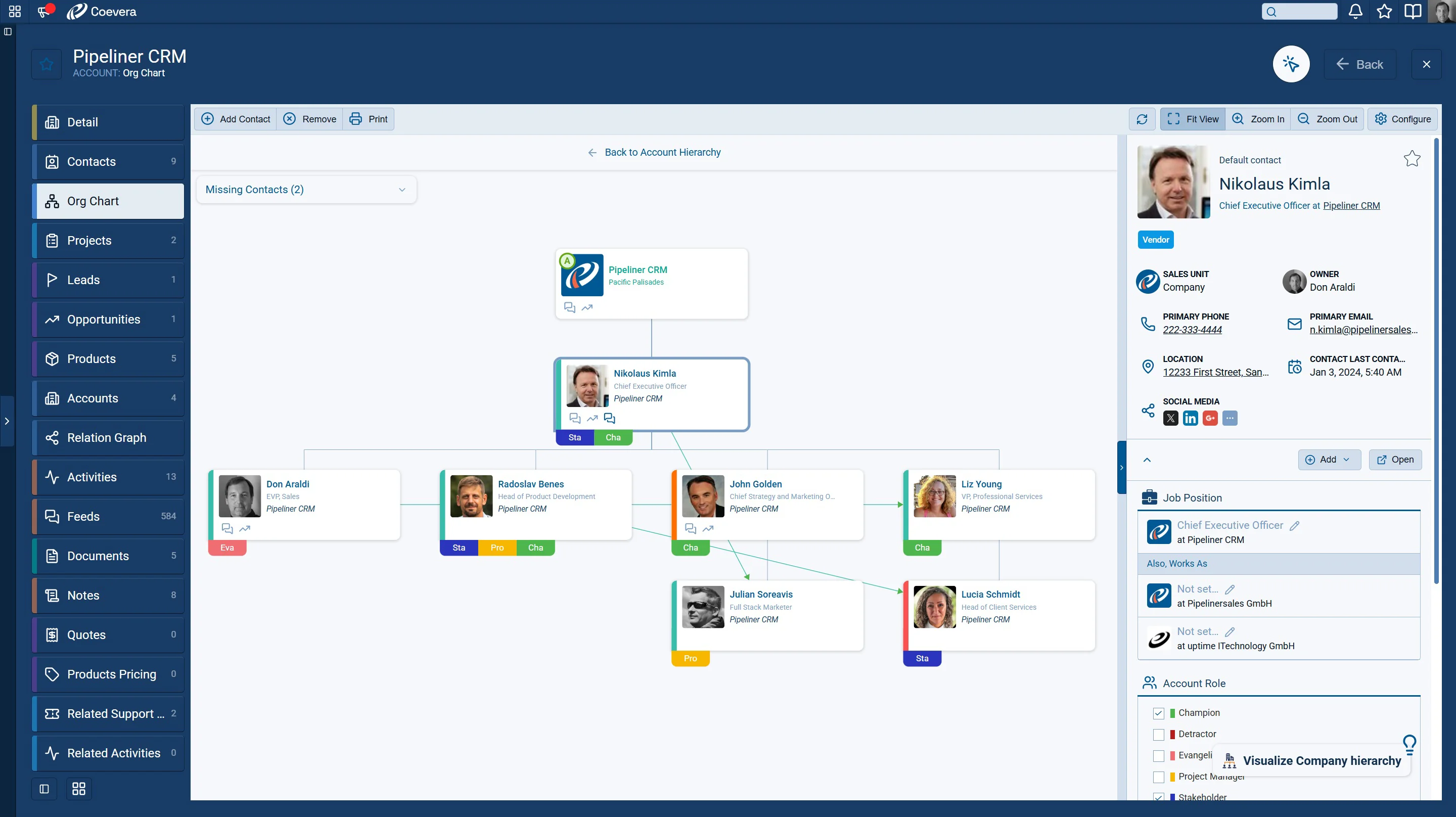 Account & Contact Intel — Coevera CRM