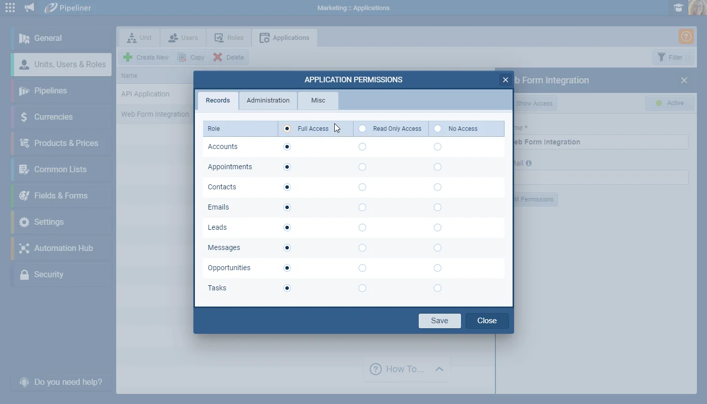 New User Type Application