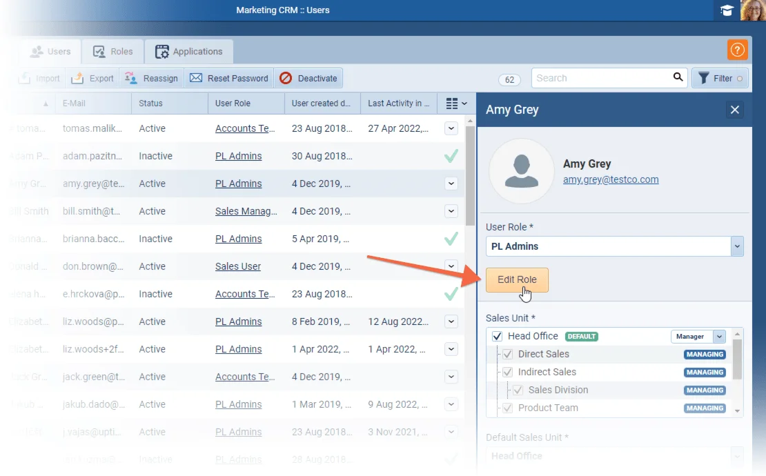 Managing User Roles