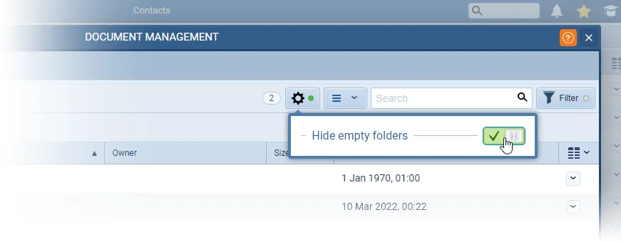 Hiding Empty Folders