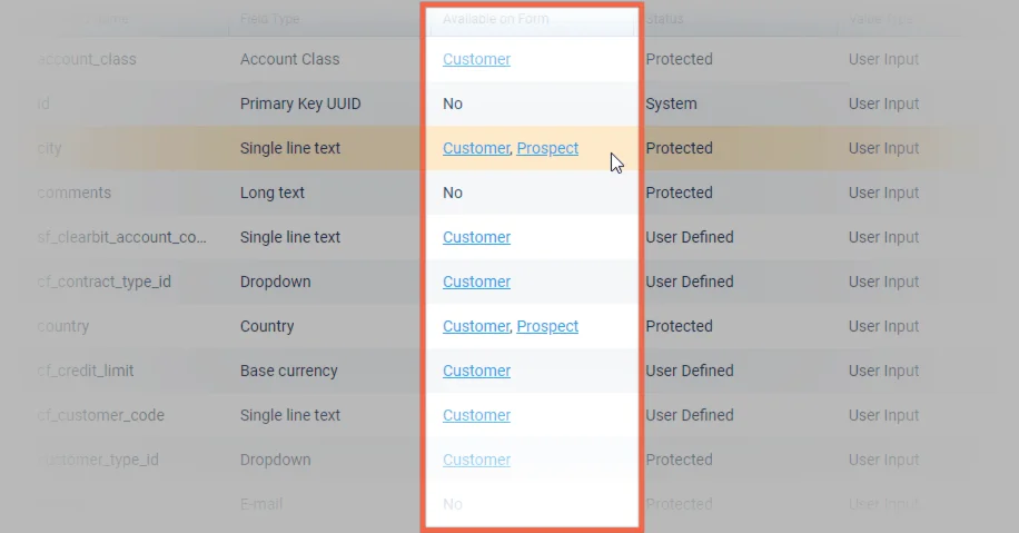 Admin Module: names of Forms on which Fields are placed