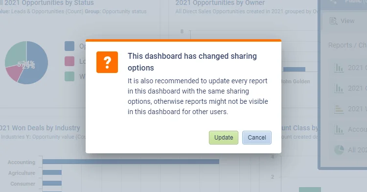 Reports › Charts and Dashboards › Shared Dashboards