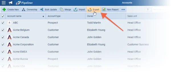 Exporting Data From List View