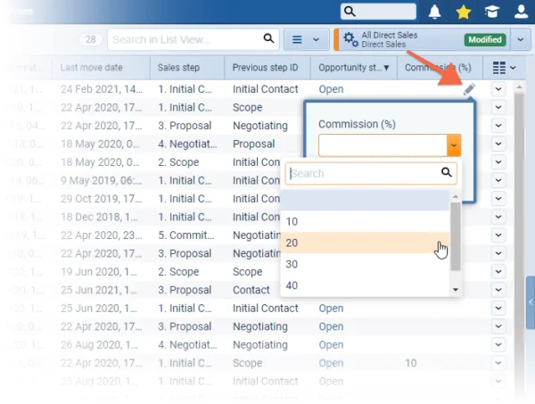 Inline Editing of Custom Fields