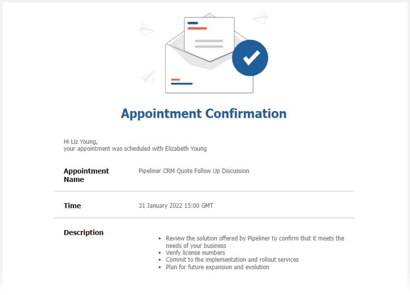 Appointment Scheduler › Notification