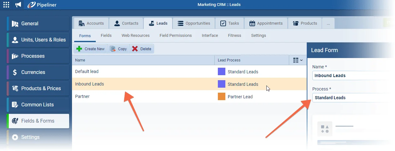 Brand new Lead Forms