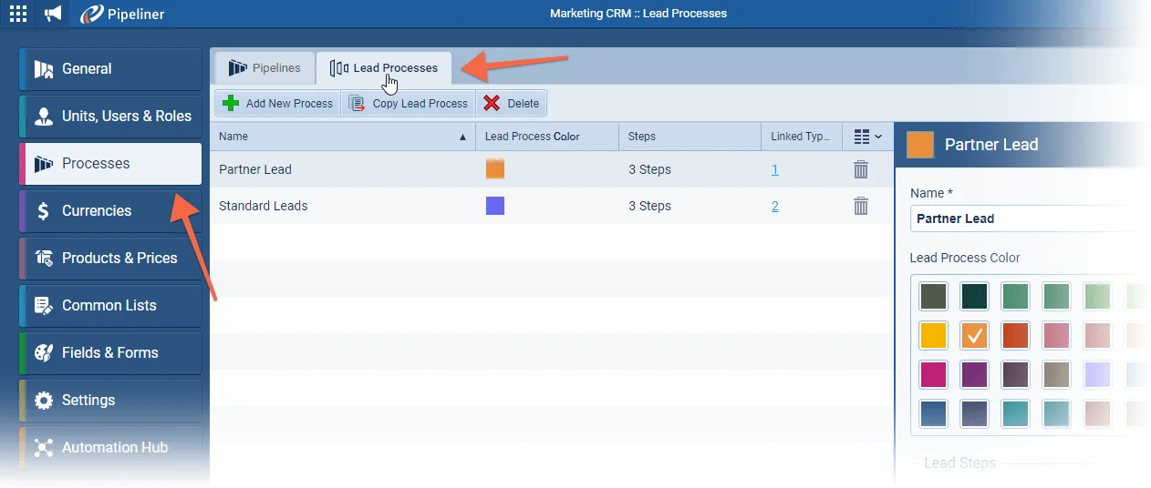 New Lead Processes