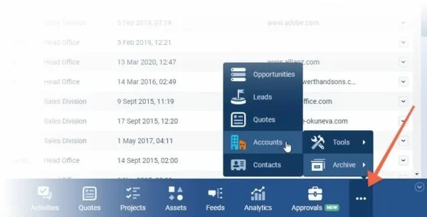 Archiving of Accounts and Contacts