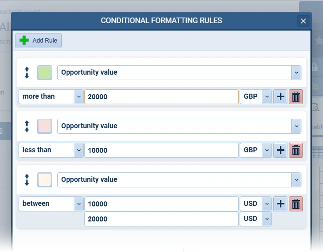 Conditional Formatting in Reports