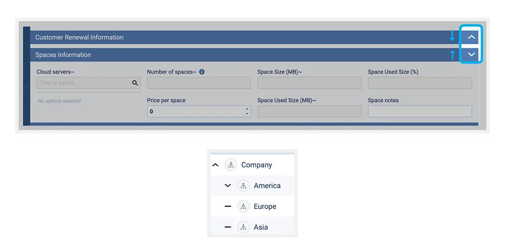 Adjust Arrow Direction inside sections in the app