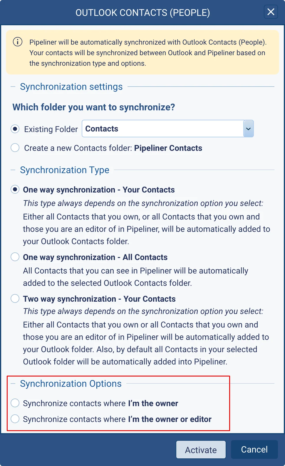 Office 365 Contact Integration