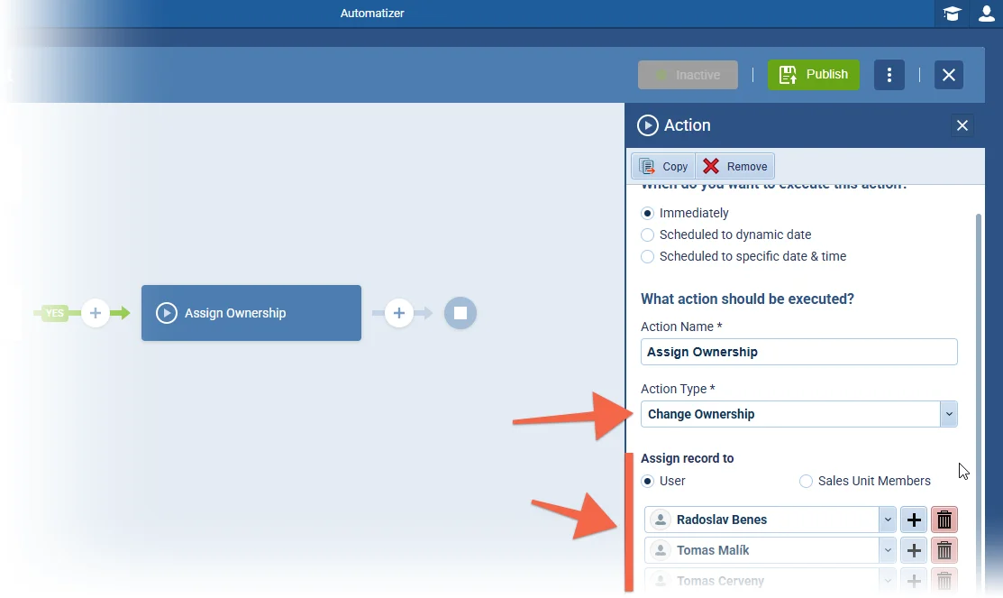 Automatizer › Change Ownership Action (Round Robin)