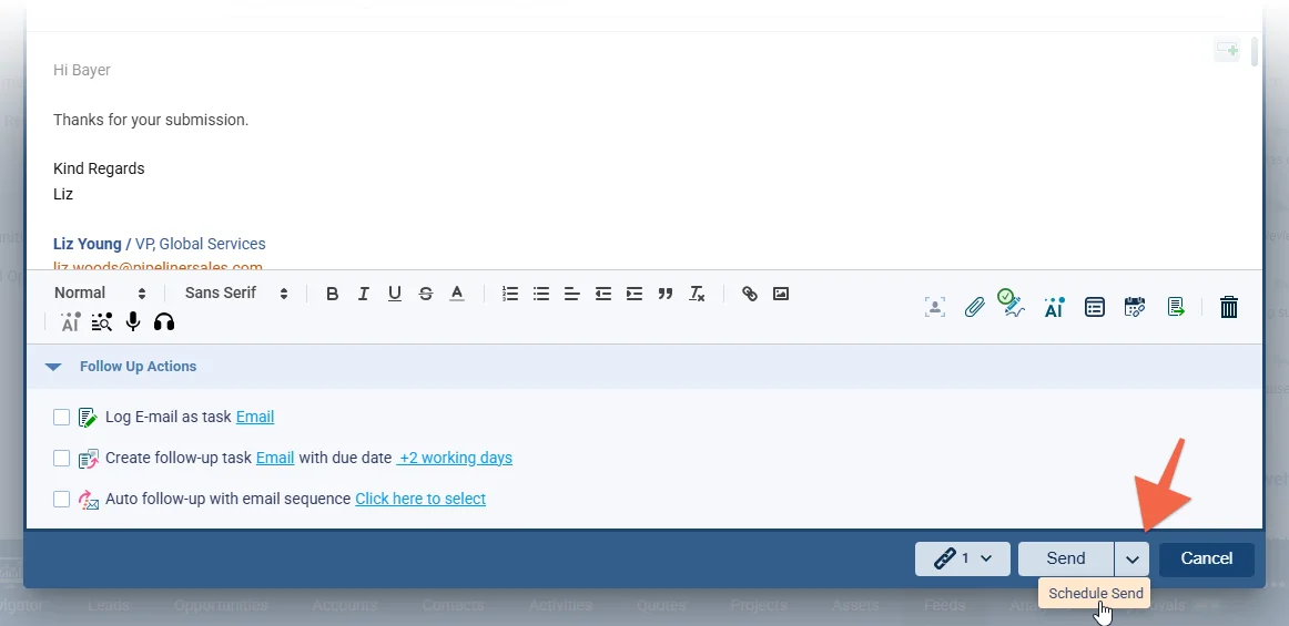 Emails › Scheduled Send