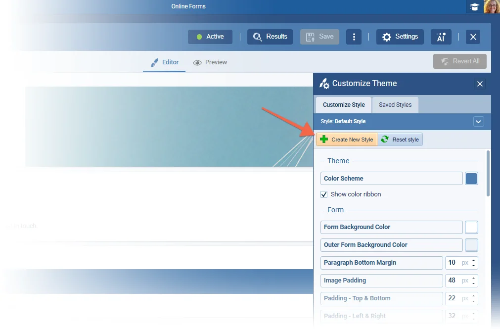 Online Forms › Custom Style Presets