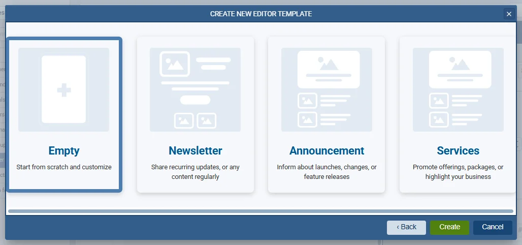 Visual Email Template Editor