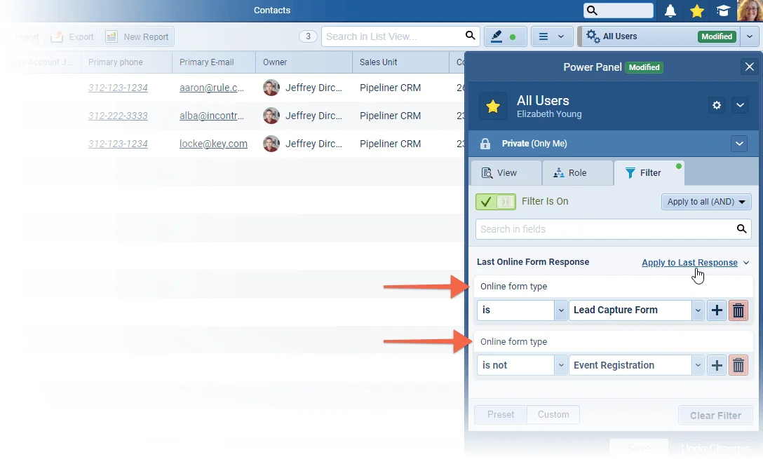 Filters › Ability to add the same field more than once