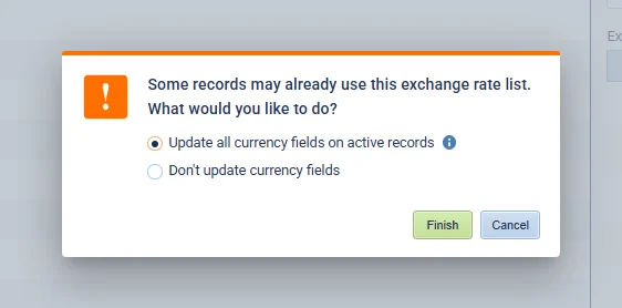 Managing Exchange Rate Updates