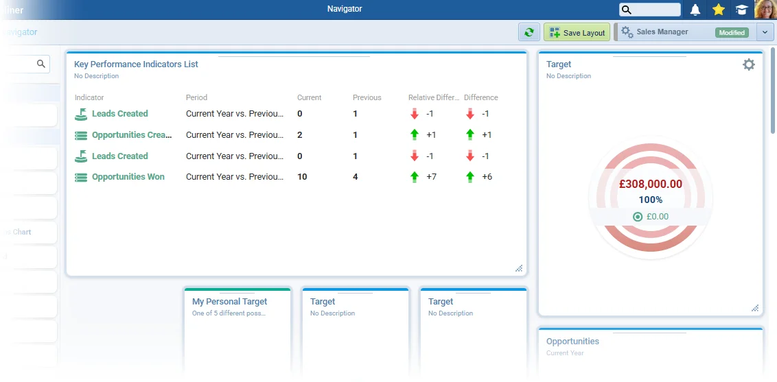 Navigator — Target Component — Replace Chart Type with "Pipeline Target"