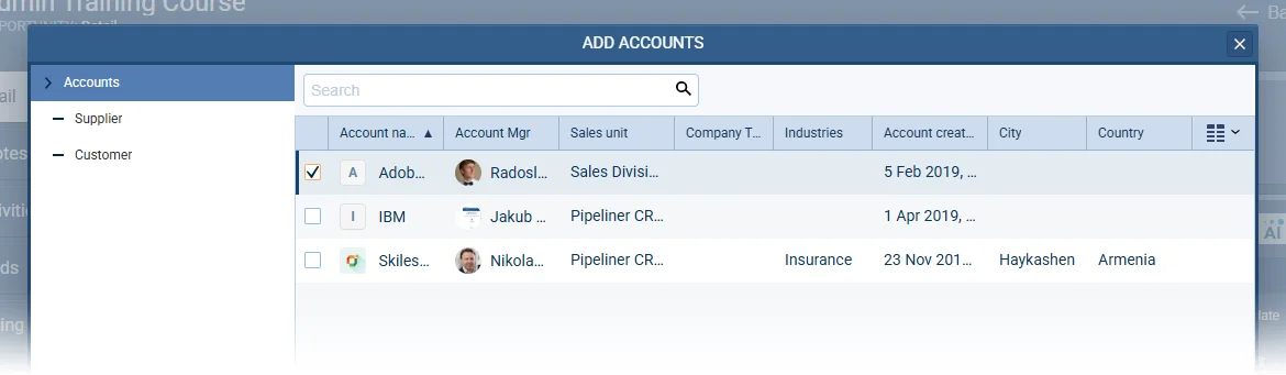 Add Existing Window: Select All Functionality