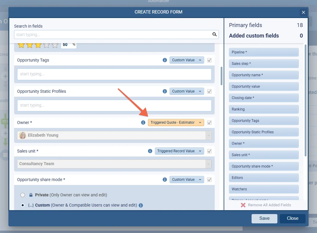 Automatizer: Populate Owner from User Lookup