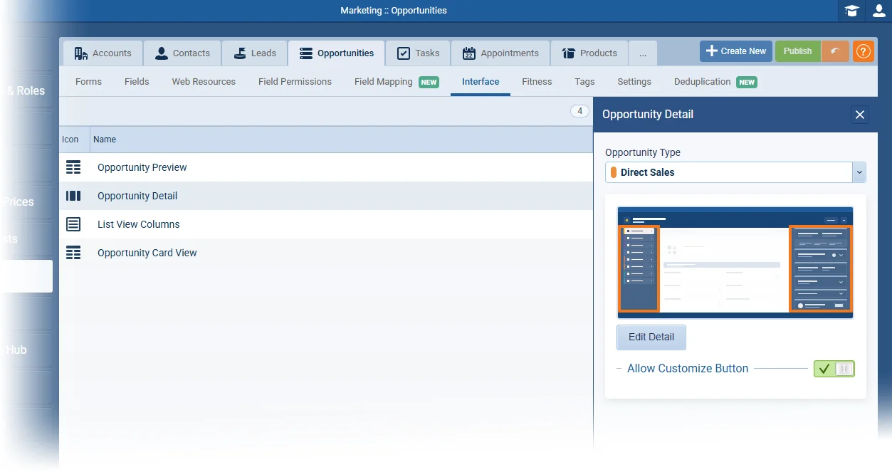 Record Detail Layout Amendments Prevention