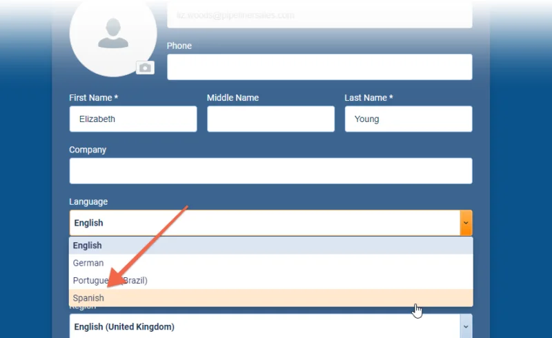 Spanish in Application