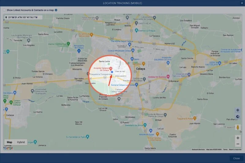 Tracking Activities Based on the Location