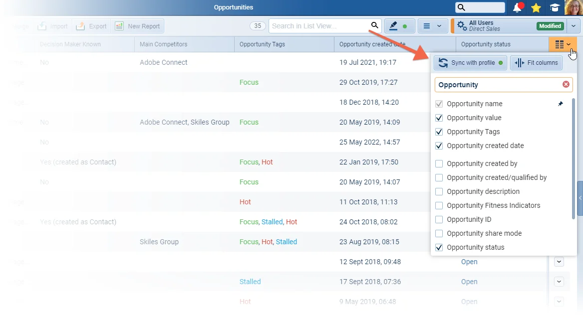 Adding columns in List View
