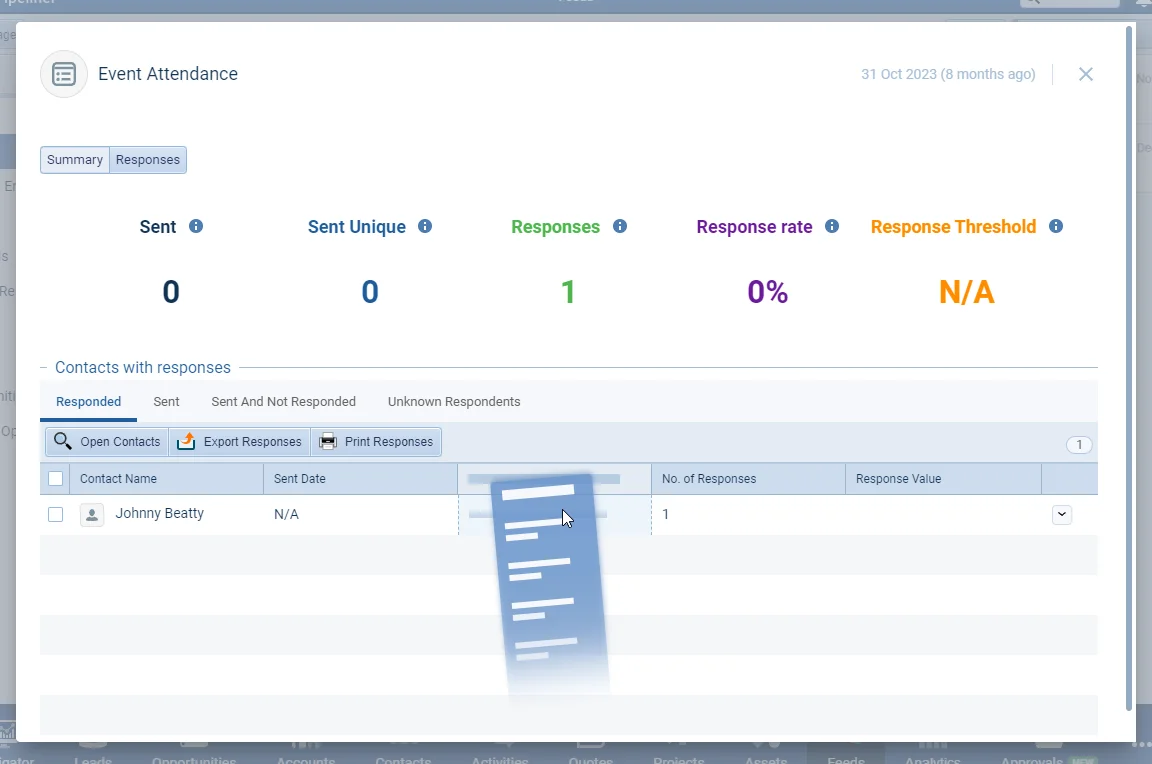 Online form detail