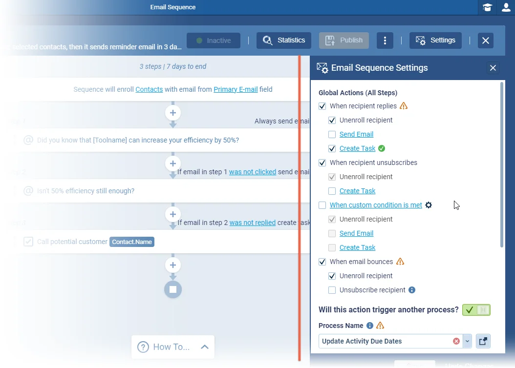 Triggering Processes From Email Sequences