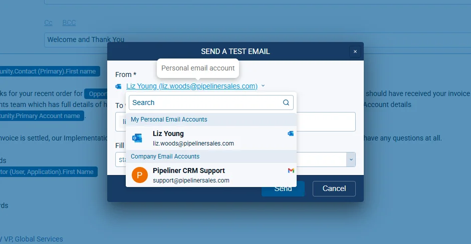 Automatizer: Send Test Email Sender Options