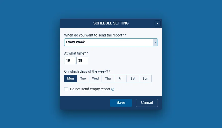 Report Scheduler: Attachment Options