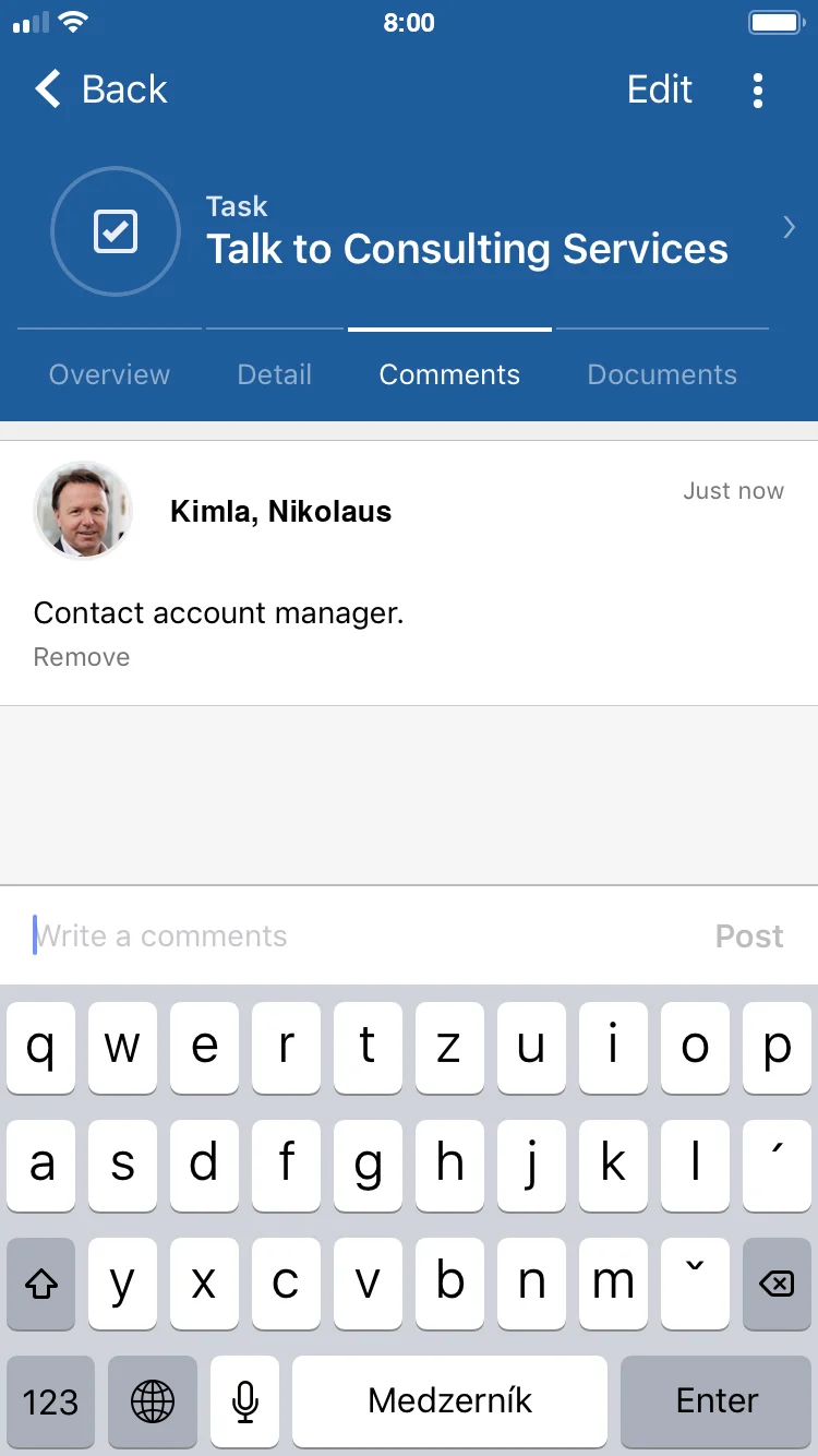 Task Comments